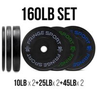 160 Lbs Bumper Plates Set / Virgin Rubber