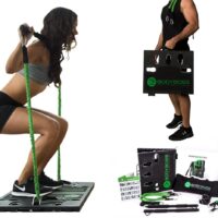 BodyBoss 2.0 - Full Portable Home Gym Workout Package + Resistance Bands - Collapsible Resistance Bar, Handles - Full Body Workouts for Home, Travel or Outside