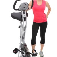 Exerpeutic Folding Magnetic Upright Bike with Pulse