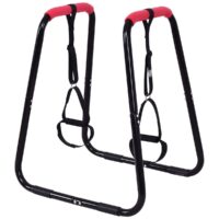 Goplus Heavy Duty Dip Station Dip Bar Fitness Strength Power Training Stand W/ Slings Loops