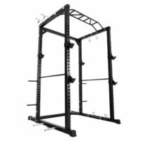 Popsport Deep Squat Rack Series Power Rack Squat Barbell Cage Bench Stand Heavy Duty Multi-Grip Chin-Up Fitness Power Rock for Home Gym