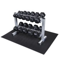 Powerline PDR282X-RFWS Dumbbell Rack with Rubber Dumbbells