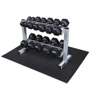 Powerline PDR282X-RFWS Dumbbell Rack with Rubber Dumbbells