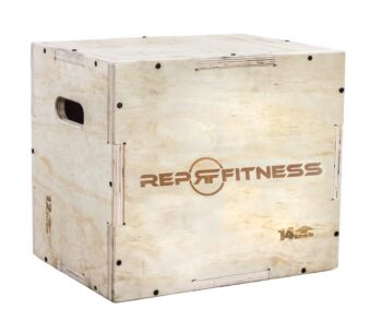 Rep 3 in 1 Wood Plyometric Box for Jump Training and Conditioning 30/24/20, 24/20/16, 20/18/16, 16/14/12