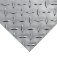 Diamond Plate Metallic PVC Flooring