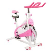 Sunny Health & Fitness P8150 Belt Drive Premium Indoor Cycling Bike, Pink