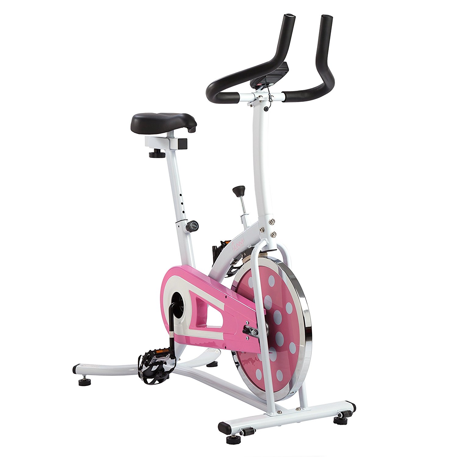Sunny Health & Fitness P8100 Pink Indoor Chain Drive Cycling Bike GYM