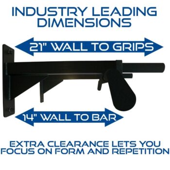 Ultimate Body Press Wall Mount Pull Up Bar with Four Grip Positions - Image 2