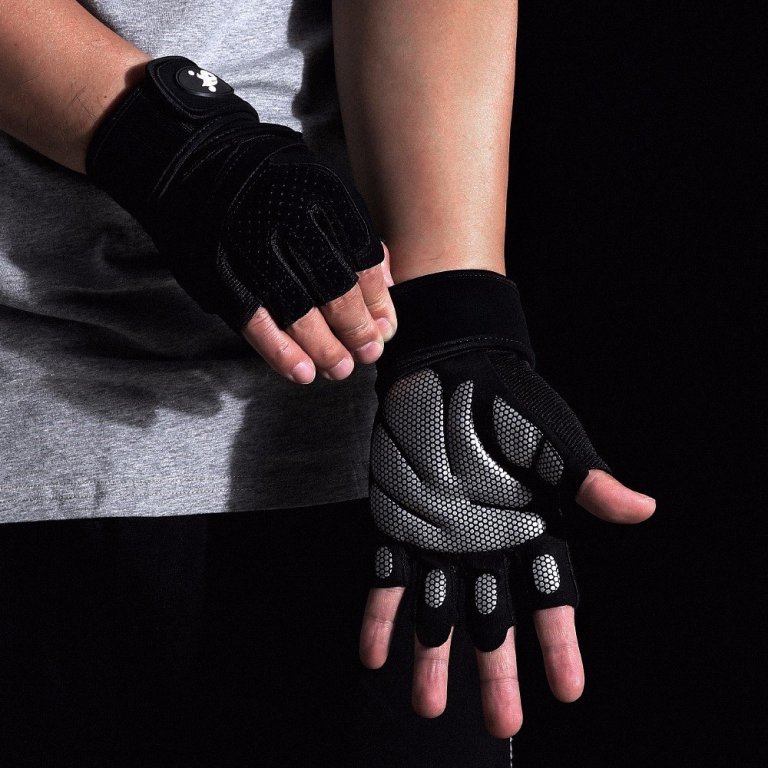 Light Microfiber & Anti-Slip Silica Gel Grip Gloves for Weightlifting