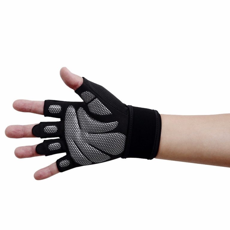 Light Microfiber & Anti-Slip Silica Gel Grip Gloves for Weightlifting