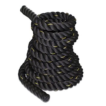 ZENY Black 1.5"/ 2" Width Poly Dacron 30/40/50ft Length Battle Rope