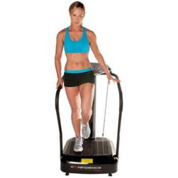 Whole Body Vibration Platform Trainer Fitness Machine with Arm Straps - Image 3