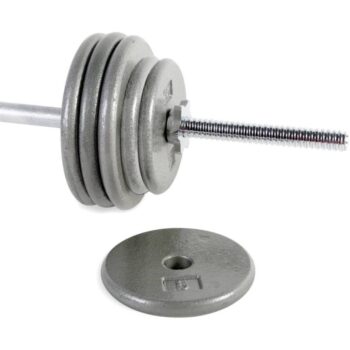 CAP Barbell 100 lb Weight Set with Chrome Bar