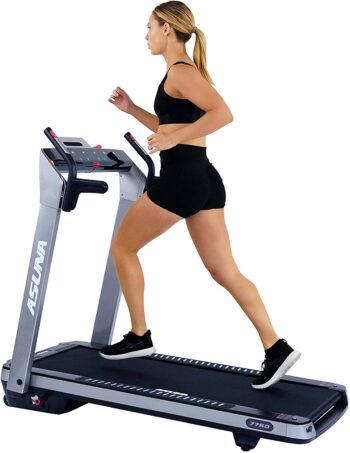 Sunny Health & Fitness ASUNA SpaceFlex Electric Running Treadmill with Auto Incline