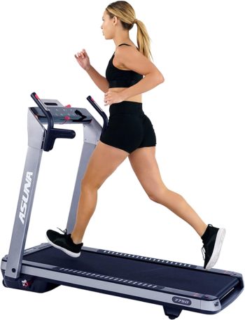 Sunny Health & Fitness ASUNA SpaceFlex Electric Running Treadmill with Auto Incline