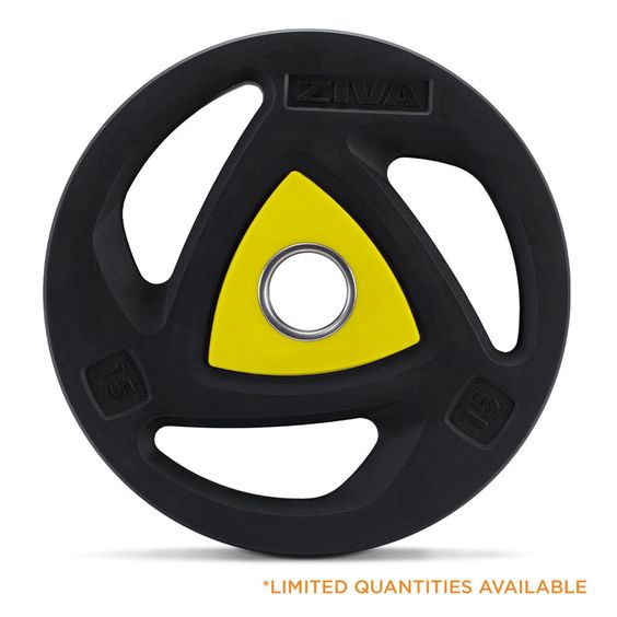 Urethane Grip Plate with Yellow Insert - GYM READY EQUIPMENT