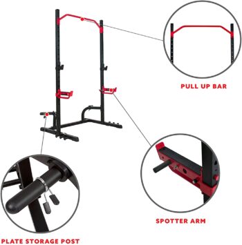 Sunny Health & Fitness Power Zone Squat Stand Rack Power Cage