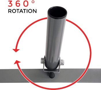 Sunny Health & Fitness Power and Squat Rack with High Weight Capacity, Olympic Weight Plate Storage and 360° Swivel Landmine and Power Band Attachment - Image 6