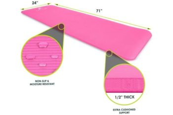 Extra Thick Yoga and Pilates Mat 1/2 inch Pink
