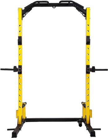 HulkFit Multi-Function Adjustable Power Rack Exercise Squat Stand with J-Hooks and Other Accessories, Multiple Versions