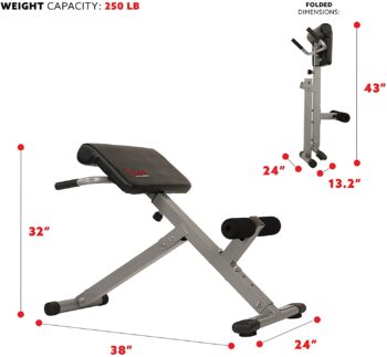 Sunny Health & Fitness SF-BH6629 45 Degree Hyperextension Roman Chair