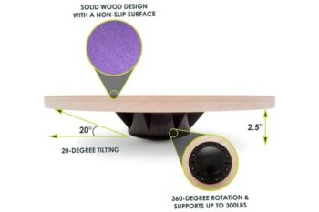 Wooden Balance Board Purple