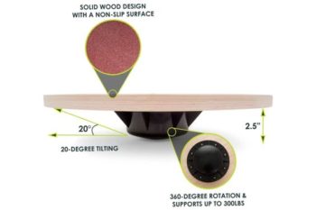 Wooden Balance Board Red