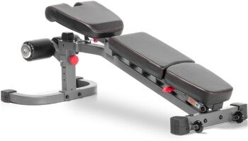 XMark Commercial Flat Incline Decline Weight Bench, 1500 lb Capacity, 7 Back Pad Adjustments from Decline to Military Press, Ergonomic 3 Position Adjustable Seat, and Built in Transport Wheels