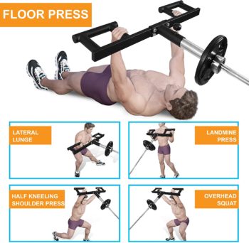 Yes4All Viking Press Attachment for 2-Inch Olympic Barbell – 3 Hand Grip Positions for Increased Versatility