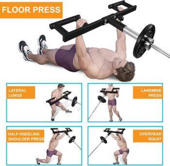 Yes4All Viking Press Attachment for 2-Inch Olympic Barbell – 3 Hand Grip Positions for Increased Versatility