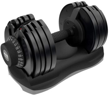 ATIVAFIT Adjustable Dumbbell Fitness Dial Dumbbell with Handle and Weight Plate for Home Gym Note: Single (71.5 lbs)