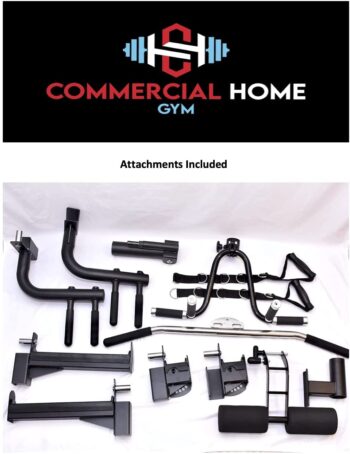 Commercial Home Gym - Smith Machine, Cables with Built in 160 kg Weights (Deluxe Red)