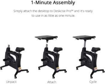 FLEXISPOT Home Office Standing Desk Exercise Bike Height Adjustable Cycle - Deskcise Pro