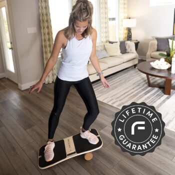 FlexFixx Portable Home Gym Workout Kit - Fitness Balance Board & Full Body Workout Resistance Band Set Strength Training Equipment - Compact Gym Equipment for Home Travel & Outdoor Fitness