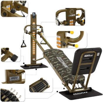 GR8FLEX High Performance Gym - Military XL Model with Total Over 100 Workout Exercises