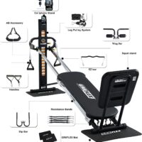 GR8FLEX High Performance Gym - Carbon Fiber Black XL Model with Total Over 100 Workout Exercises