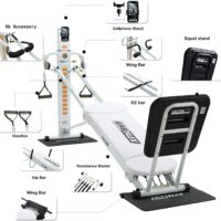 GR8FLEX High Performance Gym - Pearl White XL Model with Total Over 100 Workout Exercises