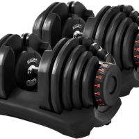 Gorilla Gadgets Home Office Gym 15 Weight Adjustable Dumbbell Pair Workout Set for Women and Men 10-90 Lbs