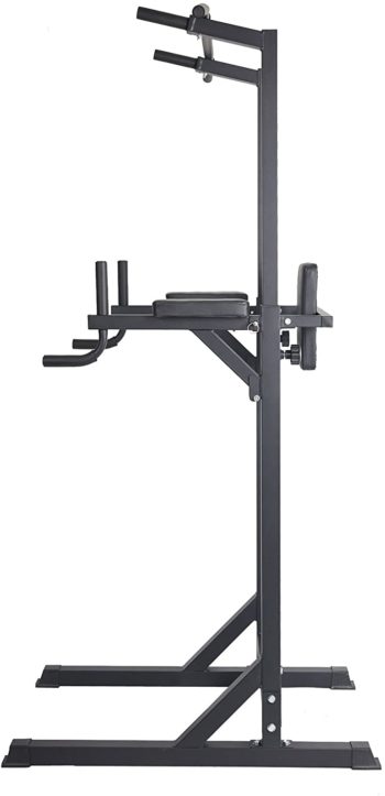 KARMAS PRODUCT Power Tower Adjustable Height Standing Pull Up Bar Dip Station for Home Gym