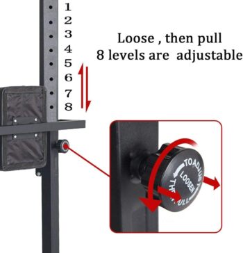 KARMAS PRODUCT Power Tower Adjustable Height Standing Pull Up Bar Dip Station for Home Gym