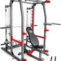 Marcy Pro Smith Machine Weight Bench Home Gym Total Body Workout Training System