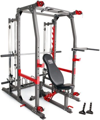 Marcy Pro Smith Machine Weight Bench Home Gym Total Body Workout Training System