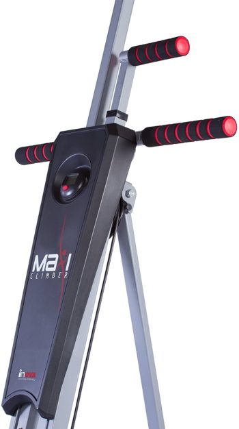 Maxi Climber The Original Patented Vertical Climber, As Seen On TV - Full Body Workout with Bonus Fitness App for iOS and Android, Black & Silver