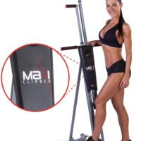Maxi Climber The Original Patented Vertical Climber, As Seen On TV - Full Body Workout with Bonus Fitness App for iOS and Android, Black & Silver