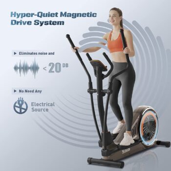 NICEDAY Elliptical Machine, Cross Trainer with Hyper-Quiet Magnetic Driving System, 16 Resistance Levels, 400LB Weight Limit