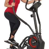 Sunny Health & Fitness Premium Cardio Climber Stepping Elliptical Machine - SF-E3919, Black