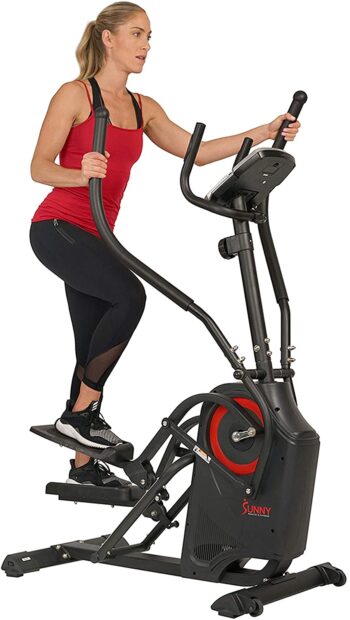 Sunny Health & Fitness Premium Cardio Climber Stepping Elliptical Machine - SF-E3919, Black