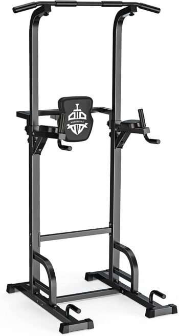 Sportsroyals Power Tower Dip Station Pull Up Bar for Home Gym Strength Training Workout Equipment, 400LBS.