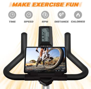 YOSUDA Indoor Cycling Bike Stationary - Exercise Bike for Home Gym with Comfortable Seat Cushion, Silent Belt Drive, iPad Holder