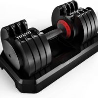 YooZoo 6.6-44 lbs 5 Levels Adjustable Dumbbells,Non-Slip & Safety Lock Design,with Anti-Slip Handle Dumbbellsfor Full Body Workout Home Gym Men/Women with Dumbbell Tray